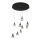 Azzardo AZ3143 - LED Dimming chandelier on a string DALMATIA 9xLED/5W/230V
