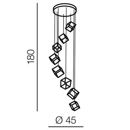 Azzardo AZ3151 - LED Dimmable chandelier on a string STRANGE LED/150W/230V