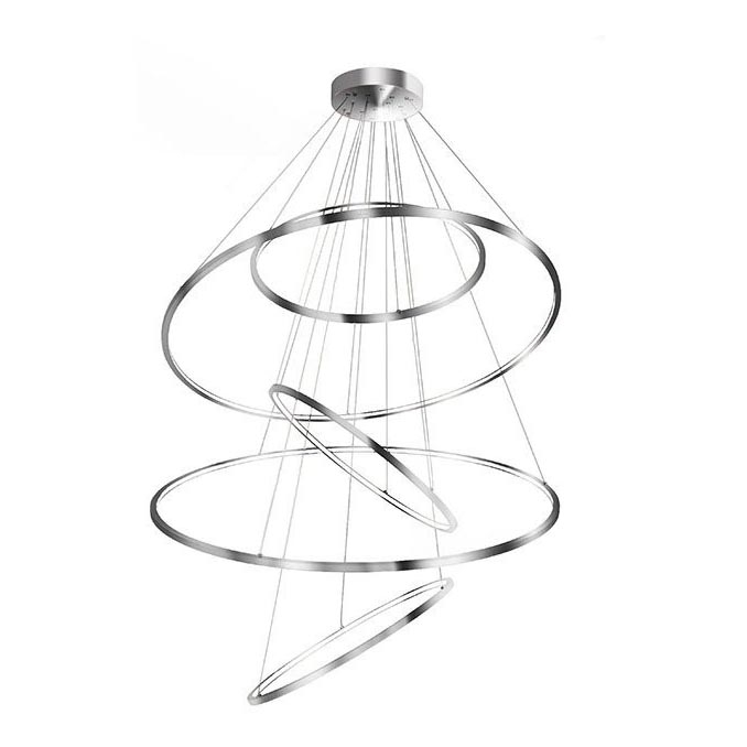 Azzardo AZ3417 - LED Dimmable chandelier on a string WHEEL LED/190W/230V polished chrome