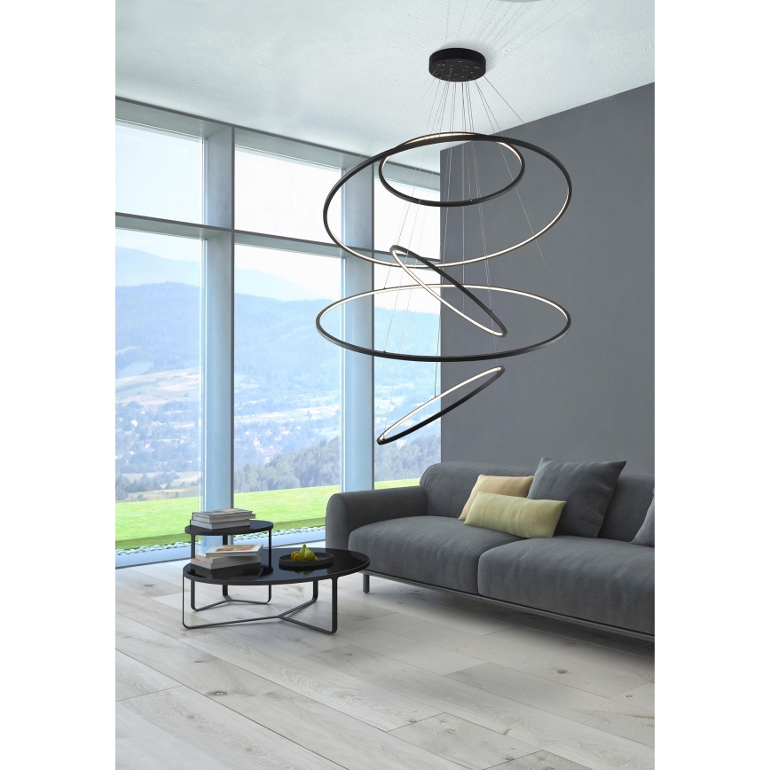 Azzardo AZ3417 - LED Dimmable chandelier on a string WHEEL LED/190W/230V polished chrome