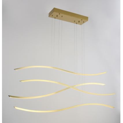 Azzardo AZ4058 - LED Dimmable chandelier on a string WAVES LED/70W/230V gold