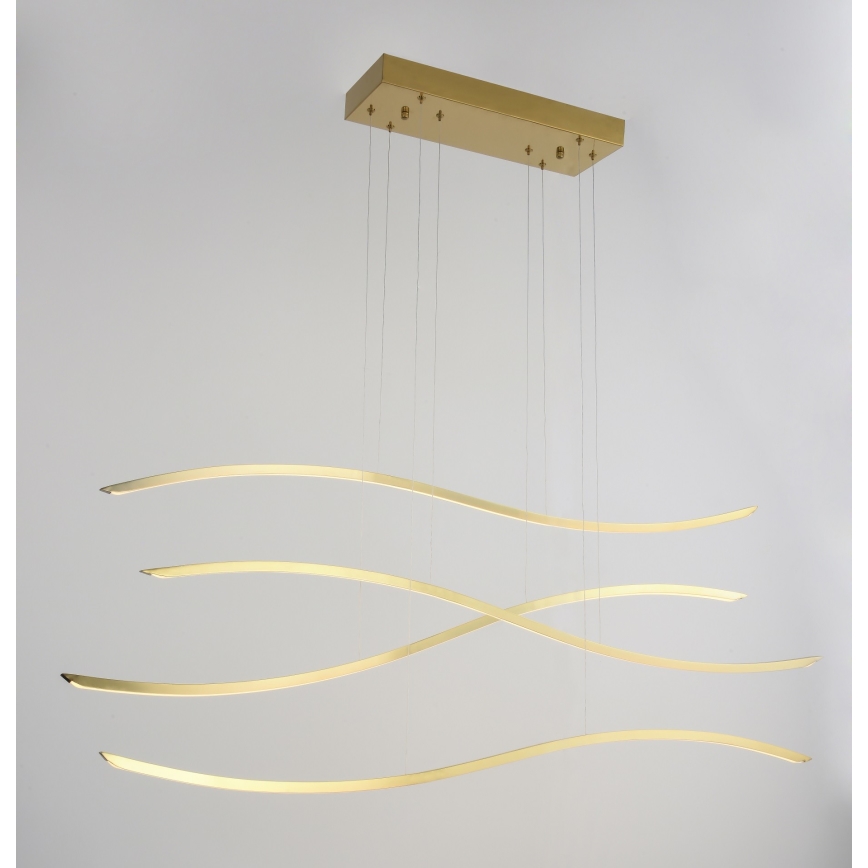 Azzardo AZ4058 - LED Dimmable chandelier on a string WAVES LED/70W/230V gold