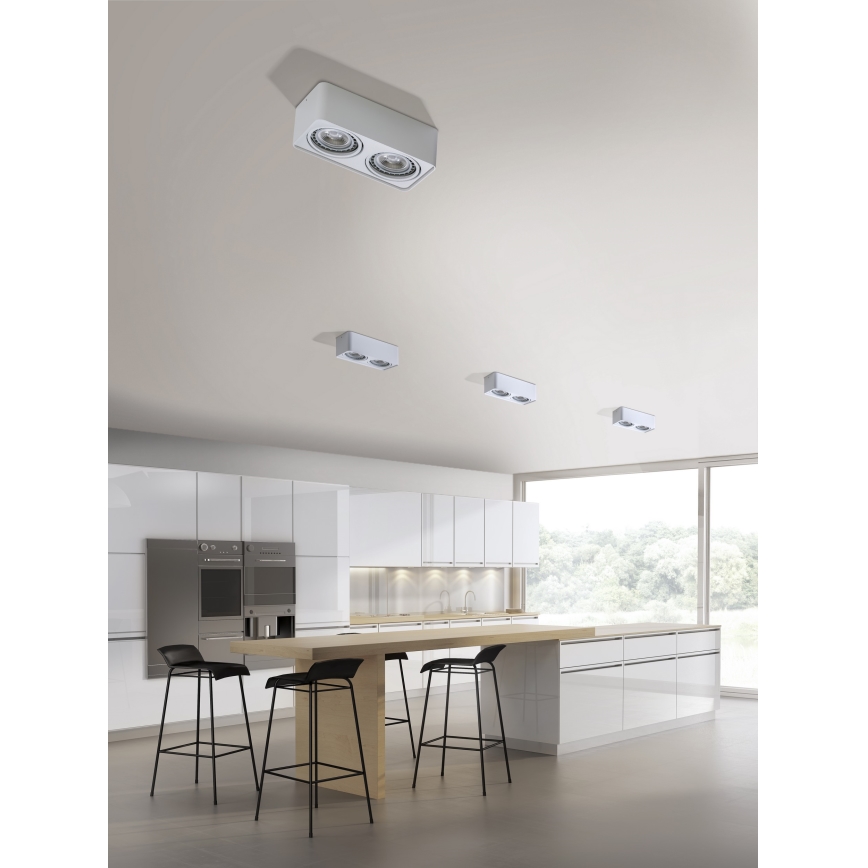 Azzardo AZ4132 - Spotlight PAOLA 2xGU10-ES111/16W/230V white