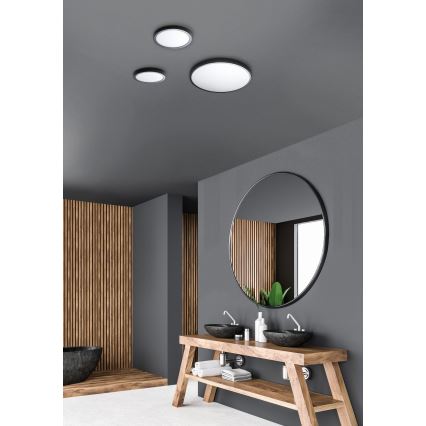 Azzardo AZ4243 - LED Ceiling light MALTA LED/24W/230V d. 30 cm black