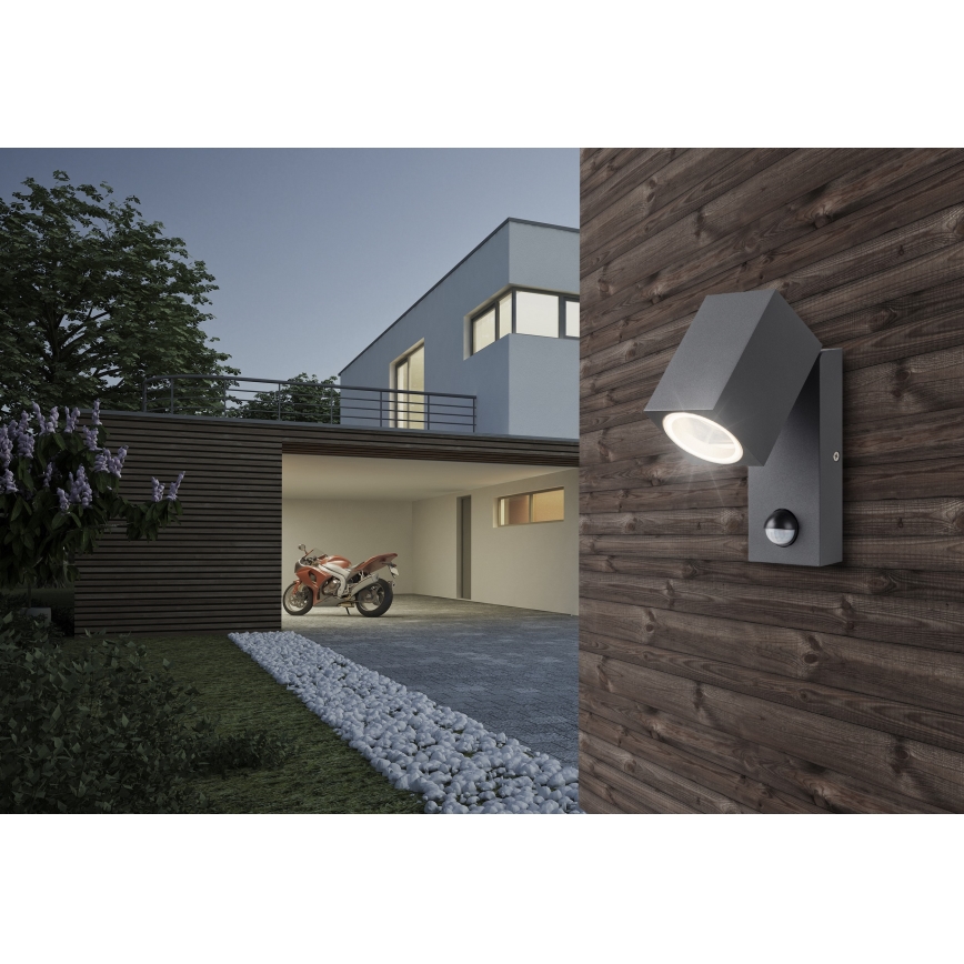 Azzardo AZ4695 - Outdoor wall light with a sensor GORAN 1xGU10/35W/230V IP44