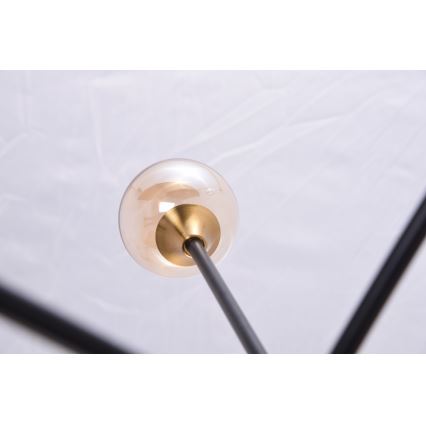Azzardo AZ4700 - Chandelier on a pole SOLEN 6xG9/30W/230V black/gold
