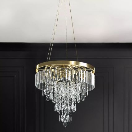 Azzardo AZ4905 - Crystal chandelier on a string KALABRIA 12xG9/40W/230V