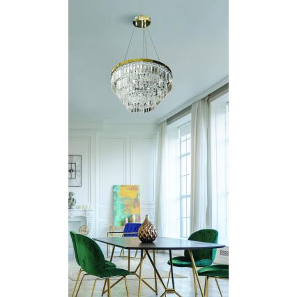 Azzardo AZ4906 - Crystal chandelier on a string SALERNO 12xG9/40W/230V