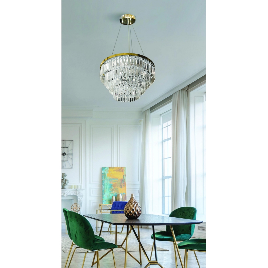 Azzardo AZ4906 - Crystal chandelier on a string SALERNO 12xG9/40W/230V