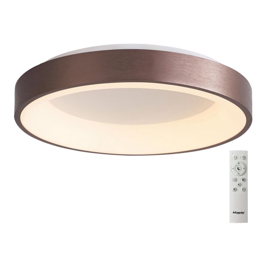 Azzardo AZ4994 - LED Dimmable ceiling light SANTANA LED/80W/230V brown + remote control