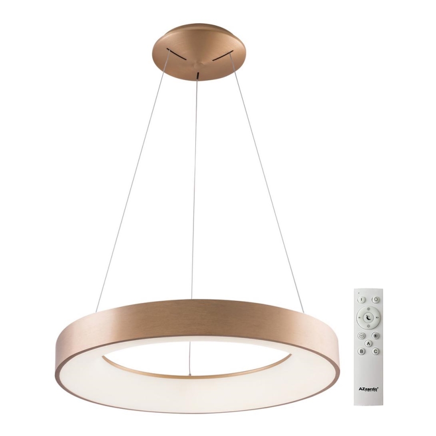 Azzardo AZ5013 - LED Dimmable chandelier on a string SANTANA LED/80W/230V gold + remote control
