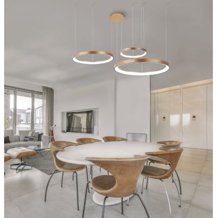 Azzardo AZ5026 - LED Dimmable chandelier on a string AGNES LED/120W/230V gold