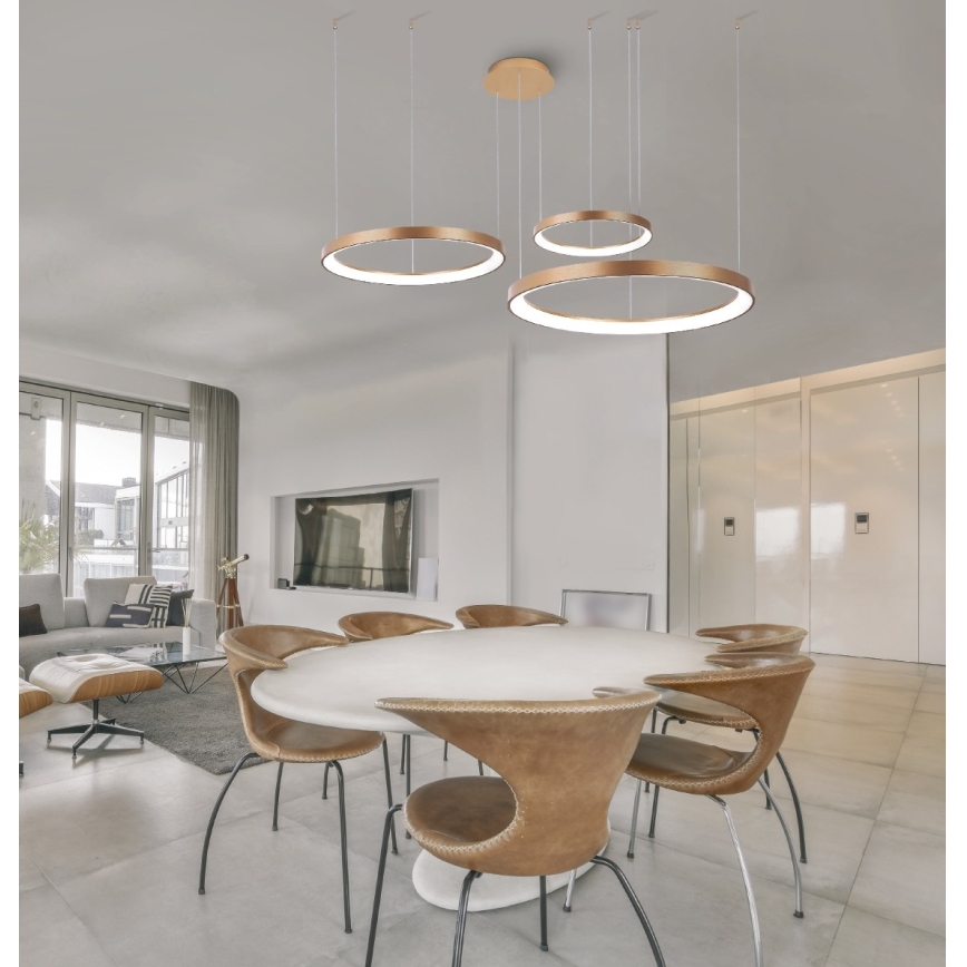 Azzardo AZ5026 - LED Dimmable chandelier on a string AGNES LED/120W/230V gold
