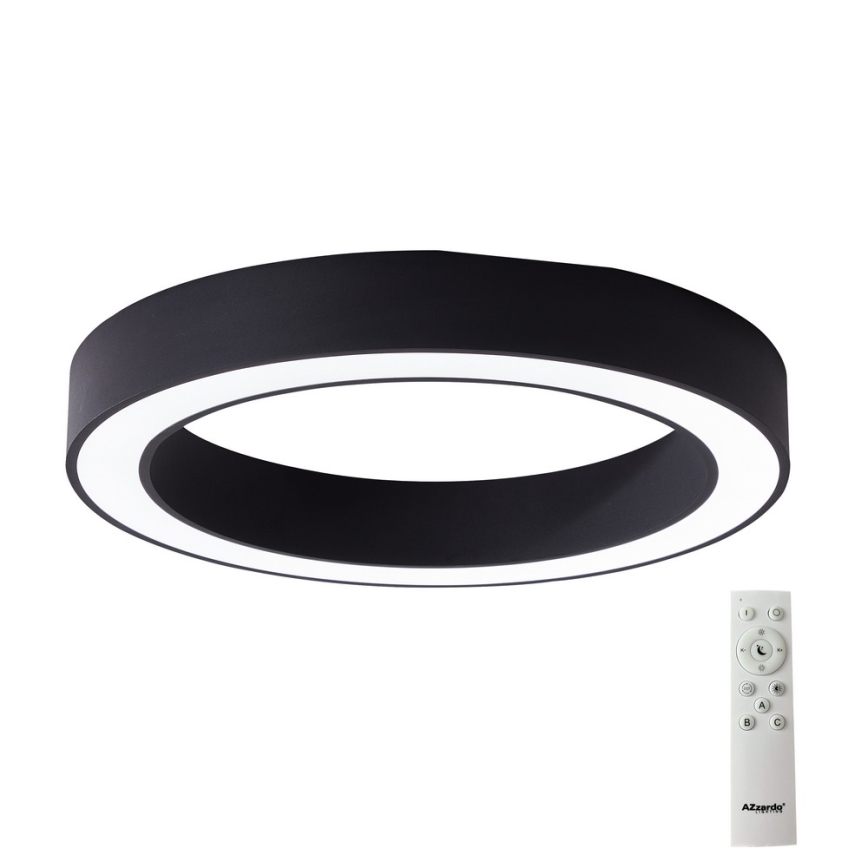 Azzardo AZ5038 - LED Dimmable ceiling light MARCO LED/80W/230V black + remote control