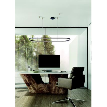 Azzardo AZ5055 - LED Dimmable chandelier on a string ELENA LED/50W/230V 120 cm black