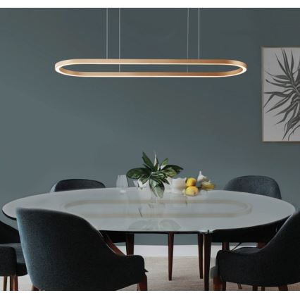 Azzardo AZ5056 - LED Dimmable chandelier on a string ELENA LED/50W/230V 120 cm gold