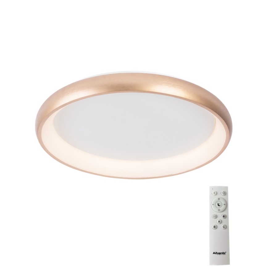 Azzardo AZ5070 - LED Dimmable ceiling light ANTONIO LED/32W/230V gold + remote control