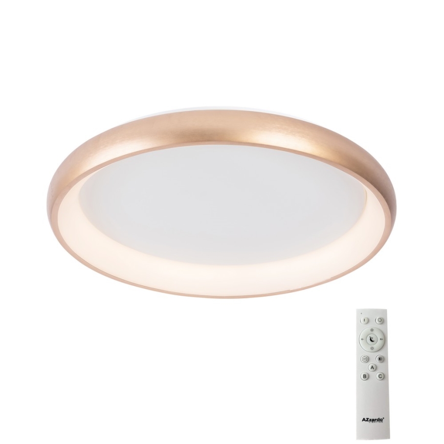 Azzardo AZ5073 - LED Dimmable ceiling light ANTONIO LED/50W/230V gold + remote control