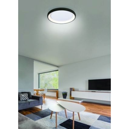 Azzardo AZ5075 -LED Dimmable ceiling light ANTONIO LED/80W/230V black + remote control