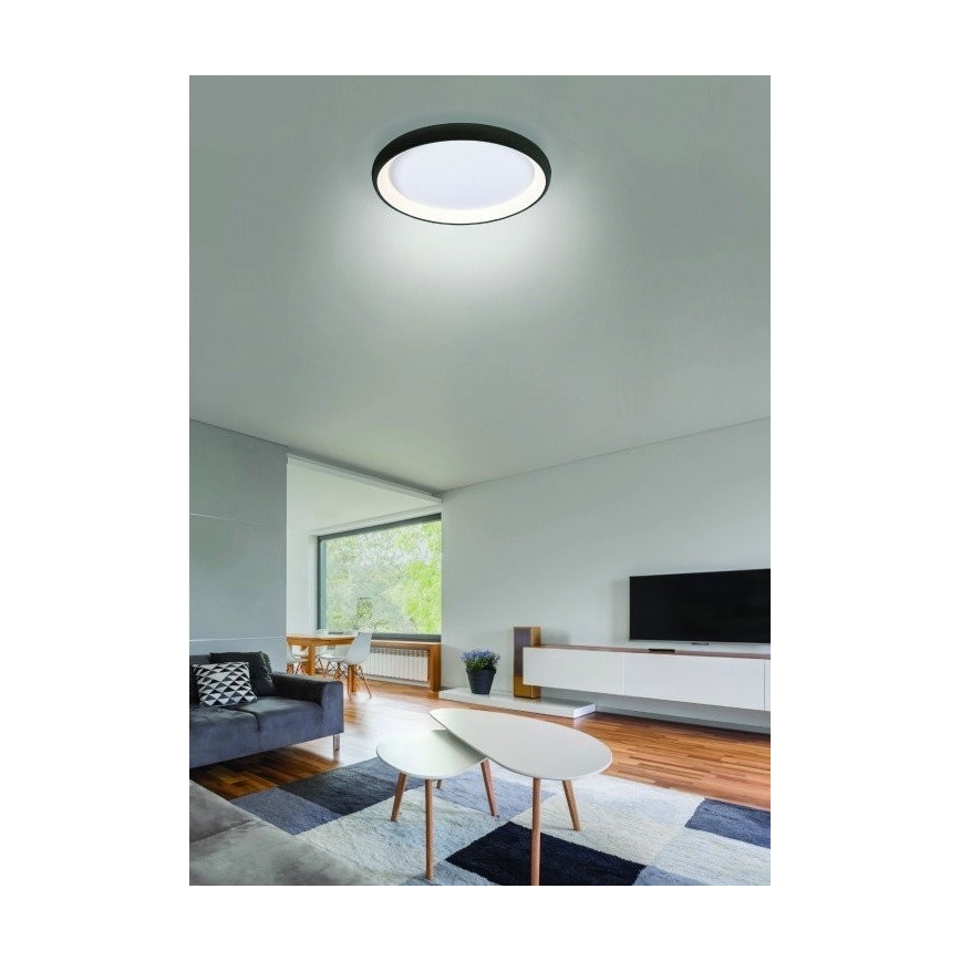 Azzardo AZ5075 -LED Dimmable ceiling light ANTONIO LED/80W/230V black + remote control