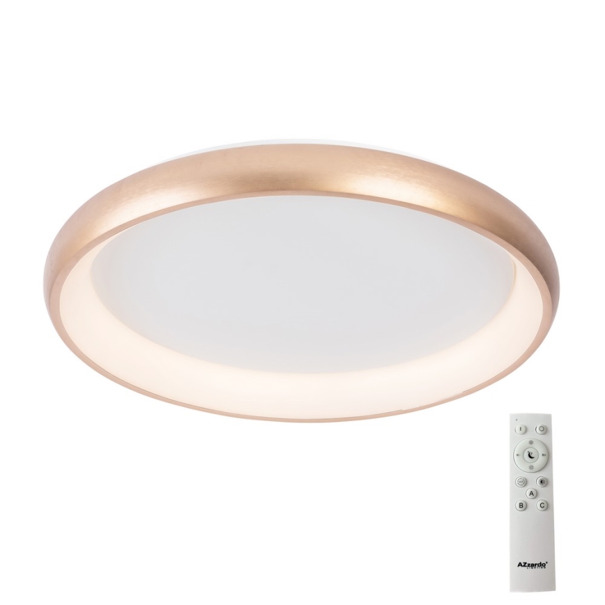 Azzardo AZ5076 - LED Dimmable ceiling light ANTONIO LED/80W/230V gold + remote control
