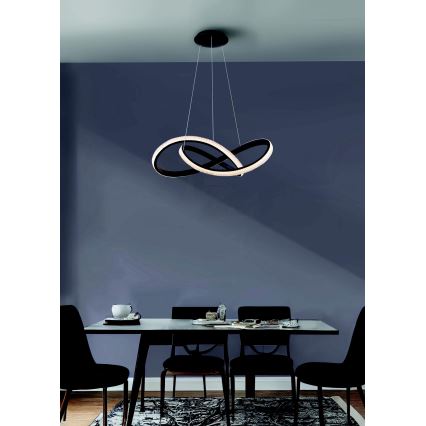 Azzardo AZ5096 - LED Dimmable chandelier on a string INFINITY LED/80W/230V black + remote control