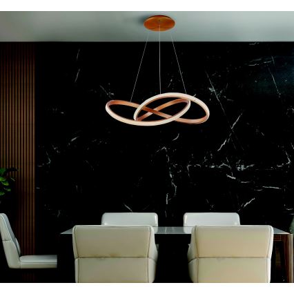 Azzardo AZ5097 - LED Dimmable chandelier on a string INFINITY LED/80W/230V gold + remote control