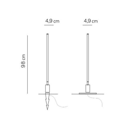 Azzardo AZ5338 - LED Outdoor lamp FREDO LED/12W/230V IP54 98 cm