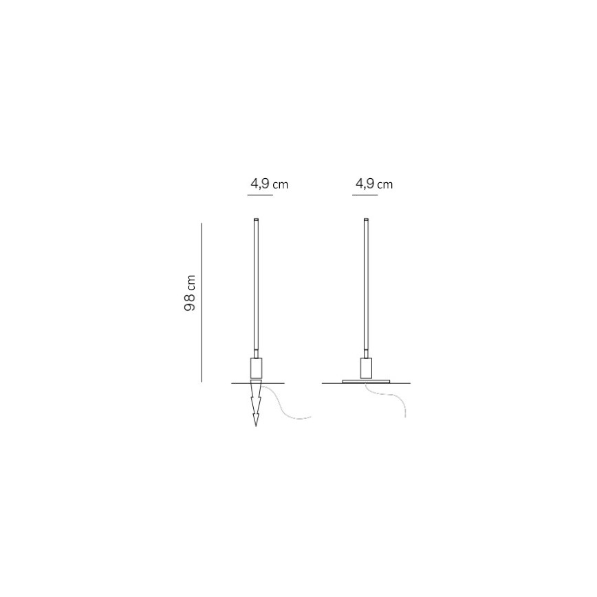 Azzardo AZ5338 - LED Outdoor lamp FREDO LED/12W/230V IP54 98 cm
