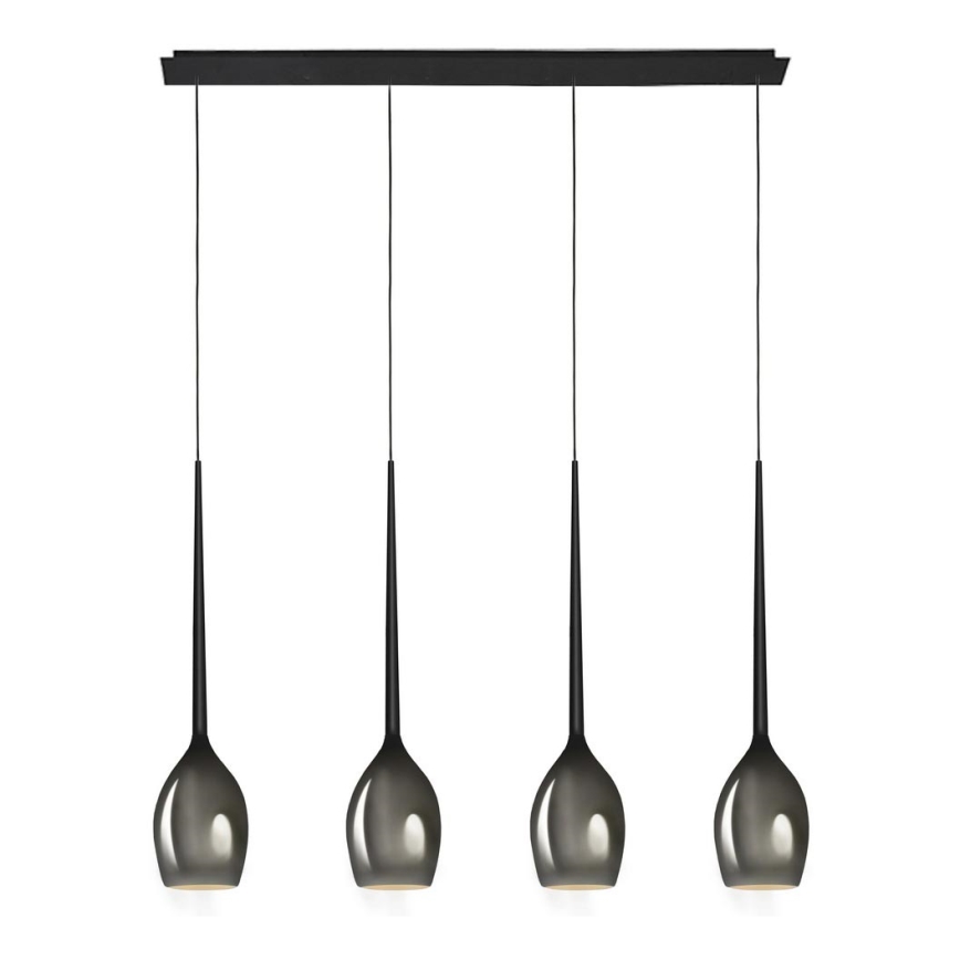 Azzardo - Replacement glass for chandelier IZZA - black d. 13 cm