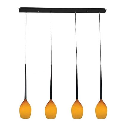 Azzardo - Replacement glass for chandelier IZZA - yellow d. 13 cm