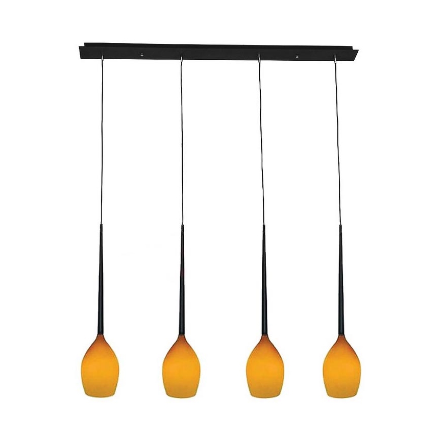 Azzardo - Replacement glass for chandelier IZZA - yellow d. 13 cm