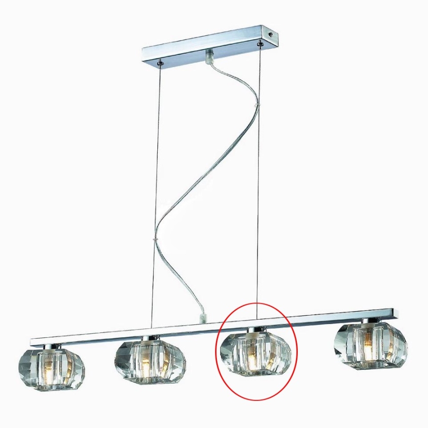 Azzardo - Replacement glass for chandelier RUBIC
