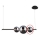 Azzardo - Replacement glass for chandelier SANDRA black/chrome - small d. 15 cm
