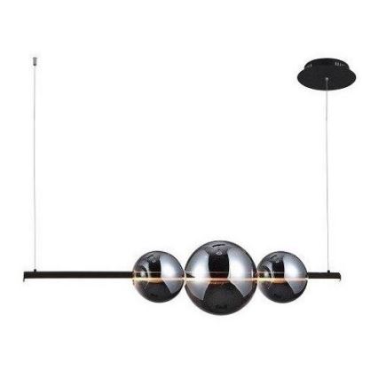 Azzardo - Replacement glass for chandelier SANDRA black/chrome - small d. 15 cm