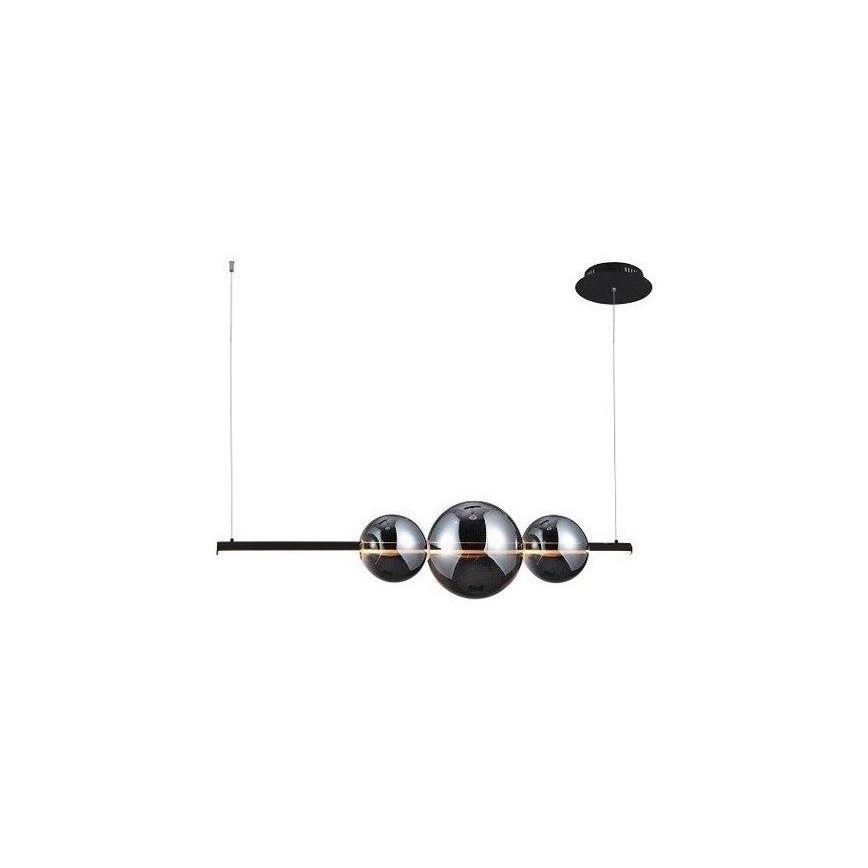 Azzardo - Replacement glass for chandelier SANDRA black/chrome - small d. 15 cm