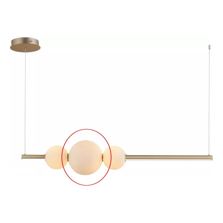 Azzardo - Replacement glass for chandelier SANDRA white - big d. 22 cm