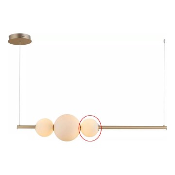 Azzardo - Replacement glass for chandelier SANDRA white - small d. 15 cm