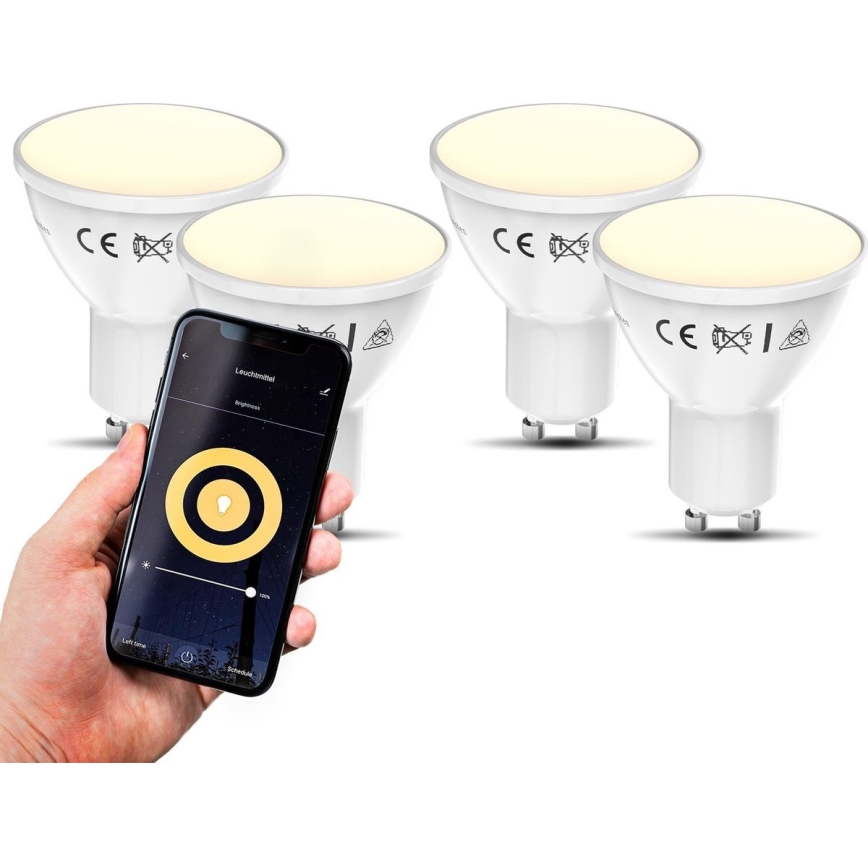 B.K. Licht 1261 - SET 4x LED Dimmable bulb GU10/5,5W/230V Wi-Fi Tuya 2700K