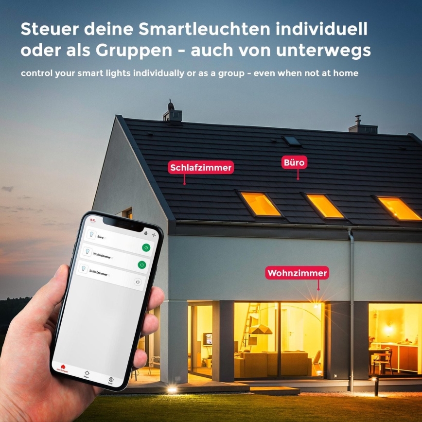 B.K. Licht 1261 - SET 4x LED Dimmable bulb GU10/5,5W/230V Wi-Fi Tuya 2700K