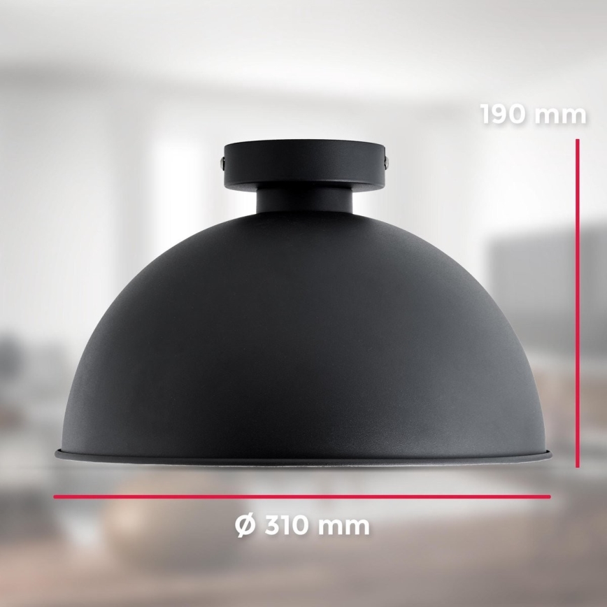 B.K. Licht 1322 - Ceiling light 1xE27/60W/230V black/gold