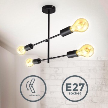 B.K. Licht 1343 - Chandelier on a pole 4xE27/60W/230V