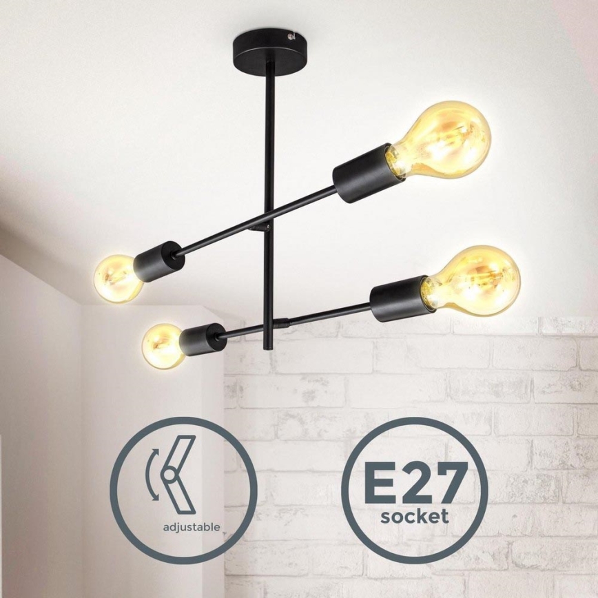 B.K. Licht 1343 - Chandelier on a pole 4xE27/60W/230V