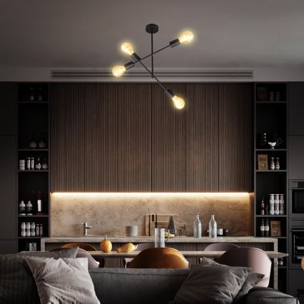 B.K. Licht 1343 - Chandelier on a pole 4xE27/60W/230V