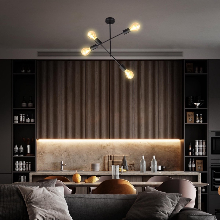 B.K. Licht 1343 - Chandelier on a pole 4xE27/60W/230V