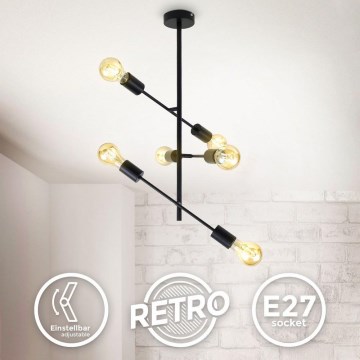 B.K. Licht 1344 - Chandelier on a pole 6xE27/60W/230V