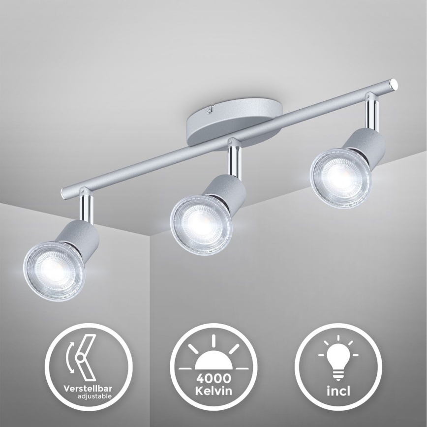 B.K.Licht 1409 - LED spotlight 3xGU10/5W/230V
