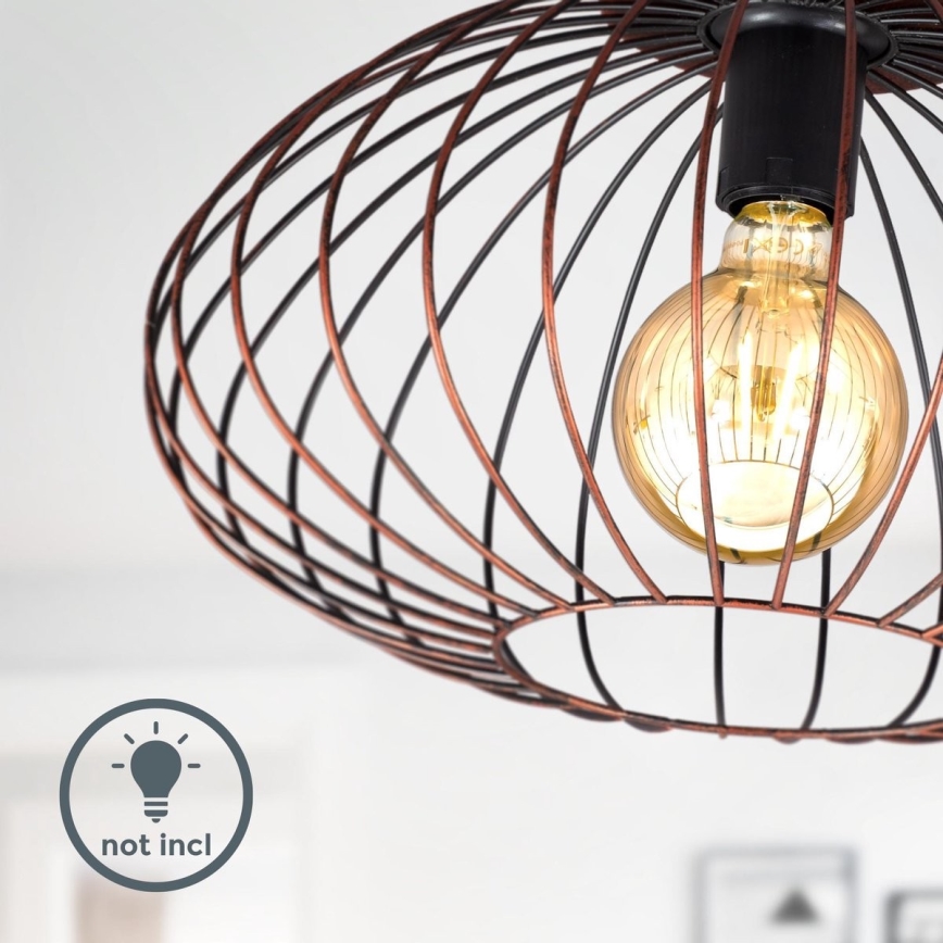B.K. Licht 1471 - Surface-mounted chandelier RETRO 1xE27/40W/230V copper