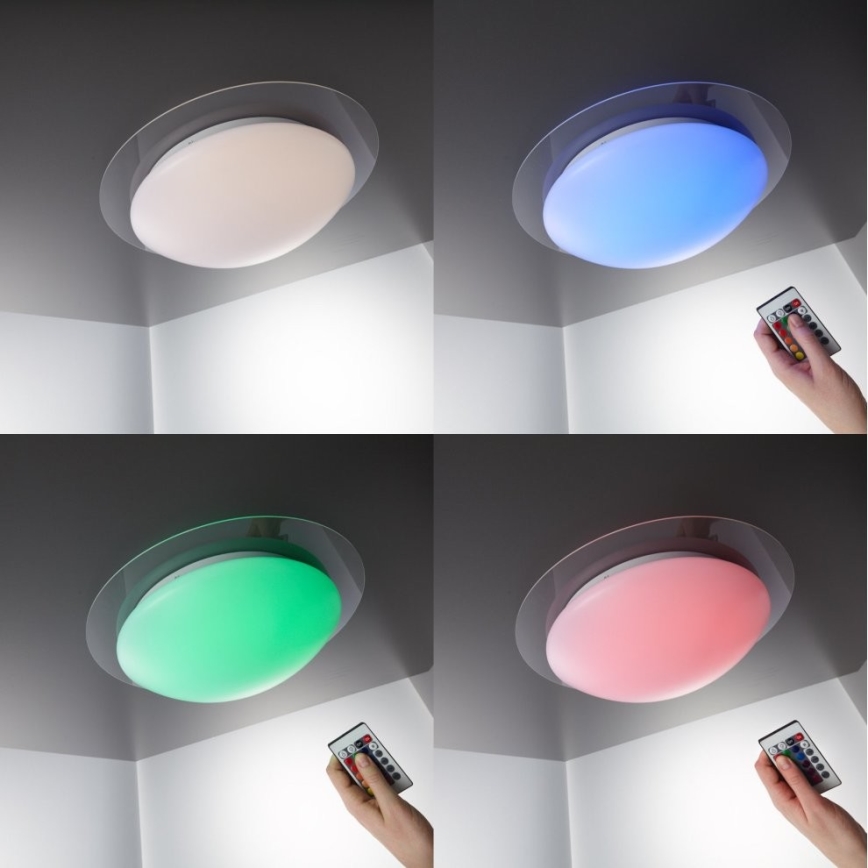 B.K.Licht BKL1025 - LED RGB Dimming bathroom ceiling light ASKELLA LED/12W/230V IP44 + Remote control