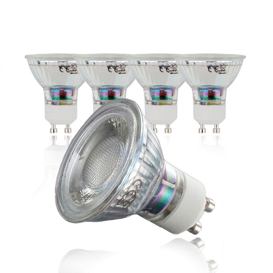 B.K.Licht - Pack of 5 GU10 LED Bulbs, 5W, 230V, 3000K